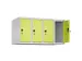 opzetkast,v. locker,4vak.,vak B 250mm,HxBxD 500x1000x500mm,vleugeldeur