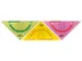 Geodriehoek Aristo GEOflex 14cm flexibel neon kleuren