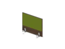 opzetpaneel v. bureau aanbouw zijkant 600mm Bruin Hickory BN7048-groen