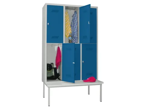 HxlxP 2150x1200x800mm 3x2compart. RAL7035 face avant RAL5010