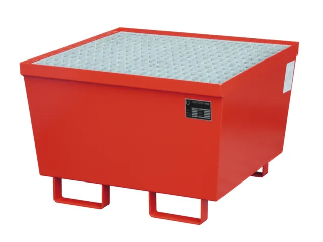 Opvangbak 1x 200l Opvangvol. 215l Rood 545x 800x 800mm Rooster