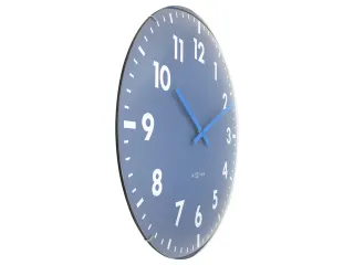 Wandklok Nextime dia 50cm bolvormig glas blauw kunststof Duomo - 3