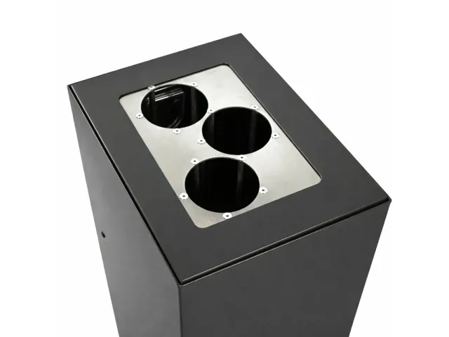 Modulaire afvalscheidingsunit 60 liter Mat Zwart