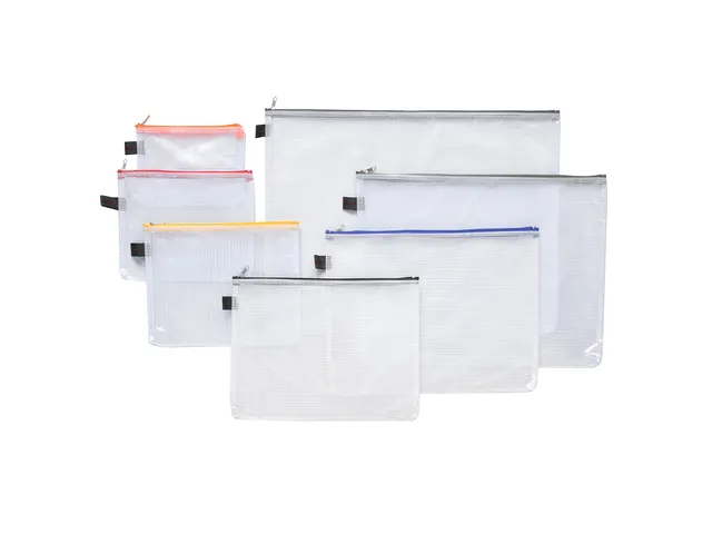 Ritszak Foldersys PVC B4 transp sluiting groen Pocket Zip B4 Groen