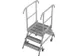 escalier mobile,roulant,estrade H 0,75m,2x3marches a. revêtement R13