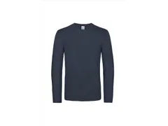 B&C #E190 T-shirt met lange mouwen, marineblauw, maat M, per stuk