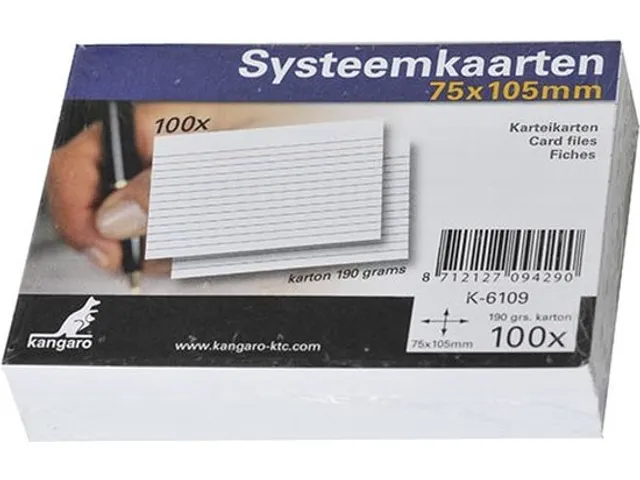 Systeemkaarten A7 75x105mm 100 stuks
