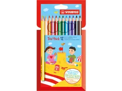 Crayon De Couleur Stabilo Trio Gros Long 12 Pièces Assorti