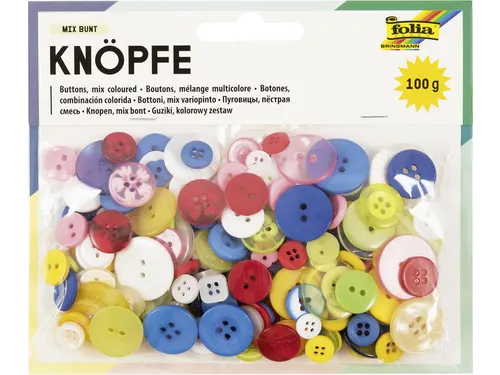 Knopen Folia 100 gram assorti