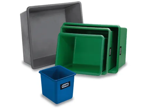 Grote GVK-bak,conisch,HxLxB 915x2108x1480mm,2200l,GVK,groen,stavlak
