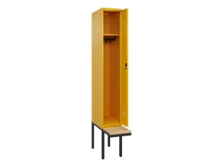 locker met bank,HxBxD 2120x300x815mm,1vak,vak B 300mm,cilinderslot - 1