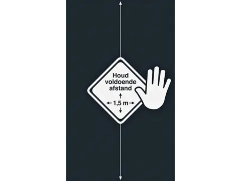 Deurmat afstand houden 90x150cm