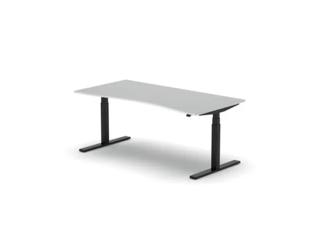 Elektrisch ihv bureau,HxBxD 650-1310x1800x900/800mm,blad wit