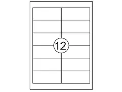 Etiket Rillstab 97x42.3mm Wit 1200 Stuks