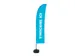 Beachflag 430cm complete set "S'inscrire ici" Blauw