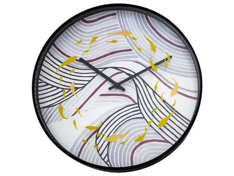 Wandklok Nextime dia 30cm grijs kunststof Koi