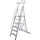 verrijdbare treden-platformladder eenzijdig 9treden stand H 2 1m