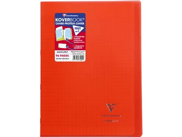 Schrift Koverbook A4 48 vel Seyès, kaft in PP assorti transparant