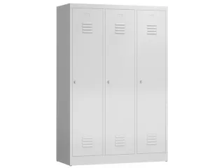 garderobekast,HxBxD 1800x1185x500mm,3vak,vak B 395mm,klink,sokkel - 1