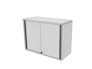 opzetkast,v. schuifdeurkast,HxBxD 740x1200x445mm,schuifdeur,Bl-wit - 2