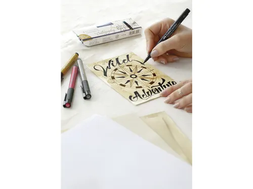 Tekenstift Faber-Castell Pitt Artist Pen kalligrafieset van 4st