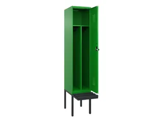 locker met bank,voor scheiding van kleding,HxBxD 2120x400x815mm,1vak - 1