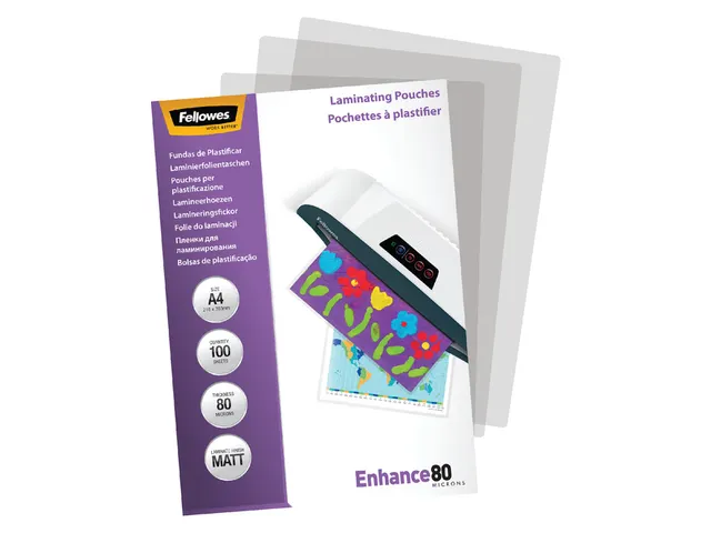 Lamineerhoes Fellowes A4 Mat 80 Micron