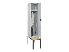locker met bank,HxBxD 2120x400x815mm,1vak,vak B 400mm,draaigrendel