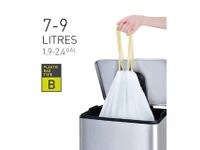 Afvalzak EKO MDPE type B met trekband 40x45cm 7-9L wit