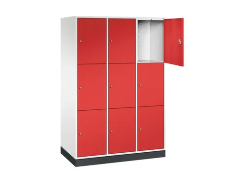 grootvolume-lockersysteem,HxBxD 1950x1220x600mm,3x3vakken,cil.-slot