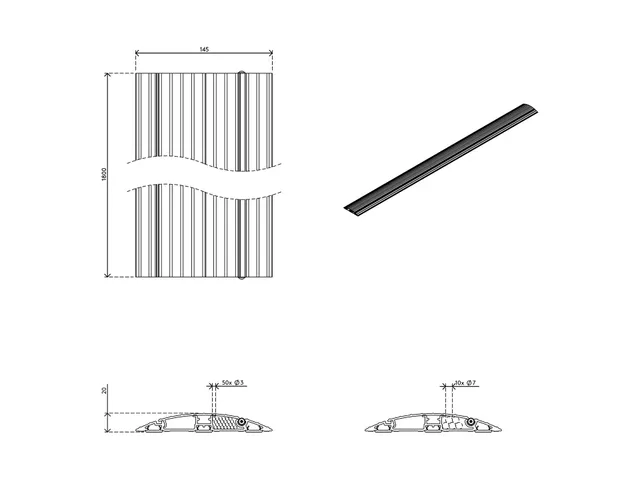 Addit kabelbeschermer 180cm recht 432