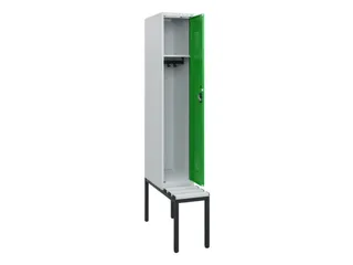 locker met bank,HxBxD 1950x300x815mm,1vak,vak B 300mm,cilinderslot - 1