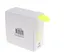 Etiquette sur rouleau 35mm jaune fluo + dévidoir 500 pièces