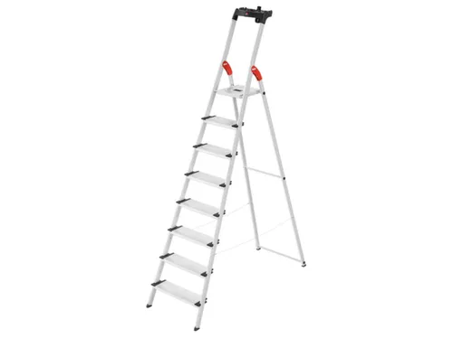 veiligheidsladder,eenzijdig,8 XXL treden,Stand H 1,72m,balk L 2,56m