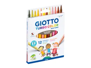 Viltstift Giotto Turbo Color Skin Tones set à 12 kleuren - 1