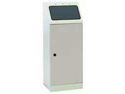afvalverzamelaar zelfblussend 45 liter HxBxD 1000x400x300mm grijs