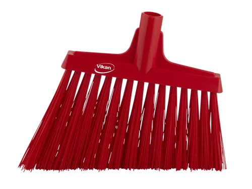 Hygiene 2914-4 hoekbezem rood harde lange schuine vezels 290mm