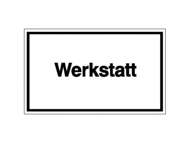 aanwijzingsbord,werkplaats,PVC,om te verlijmen,HxB 150x250mm