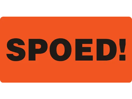 Etiket SPOED 500 etiketten Rol 500 Etiketten 80x40mm