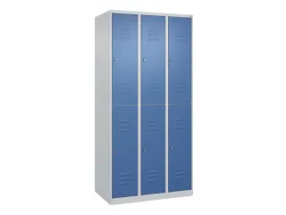 dubbeldekse locker,HxBxD 1850x900x500mm,3x2vak.,vak B 300mm,cil.-slot - 1