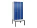 locker voor scheiding van kleding,HxBxD 2120x900x815mm,3vak