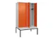 locker voor scheiding van kleding,HxBxD 2120x1200x815mm,4vak