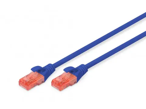 CAT 6 U-UTP patchkabel Cu LSZH AWG 26/7 lengte 0,50m Blauw
