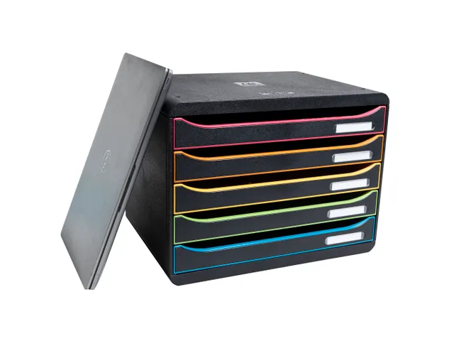 Module de classement Big Box Plus horizon 5 tiroirs Black Office - Noi