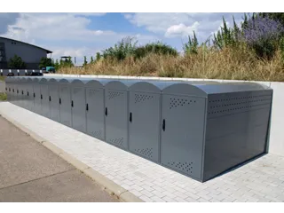 fietsgarage,aanbouwveld,HxBxD 1250x850x2050mm,wanden staal,dak staal - 3
