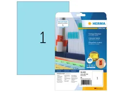 HERMA 4423 Verwijderbare etiketten A4 210x297mm Blauw 20 stuks