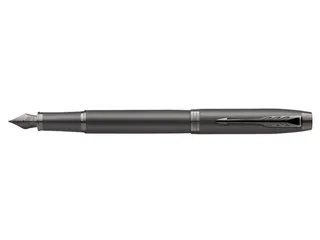 Vulpen Parker IM Monochrome Gun Metal Medium Blauwe inkt - 1