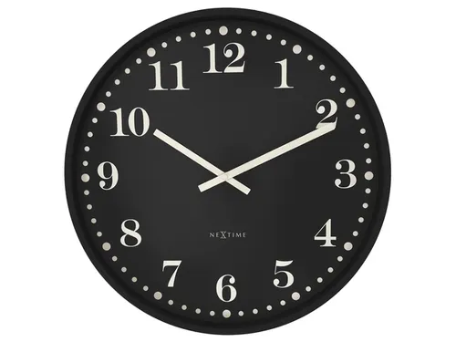 Wandklok NeXtime Dickens Large 50 cm zwart