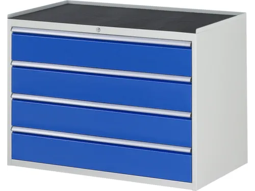 ladekast 825x1145x650mm 4laden cilinderslot RAL7035 RAL5010 metaal