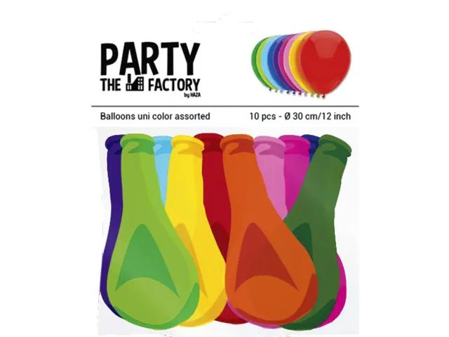 Ballon Haza uni 30cm 10 stuks assorti